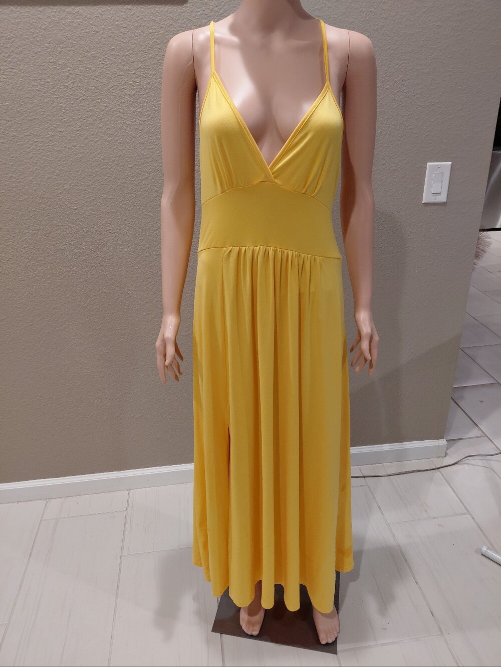Sunshine Yellow Sleeveless Maxi Dress